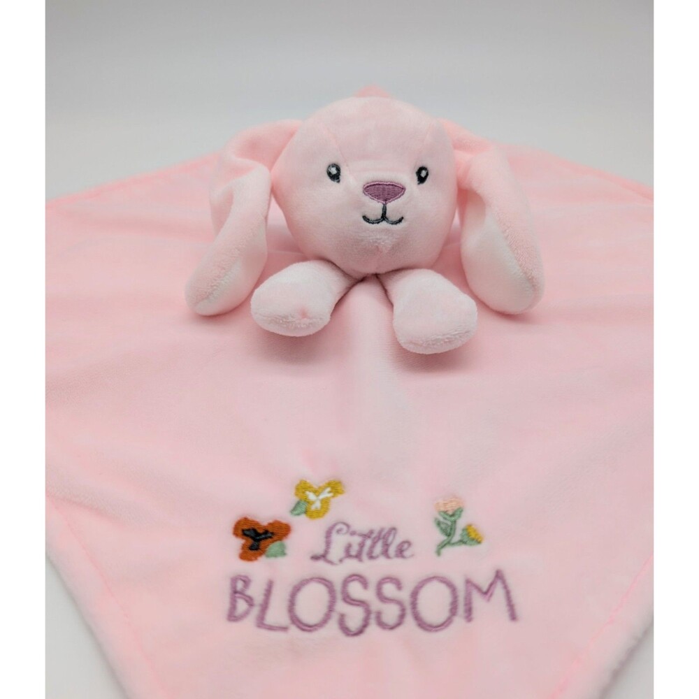 Bunny Rabbit Pink Plush Security Blanket Lovey Satin Back 13" Baby Starters